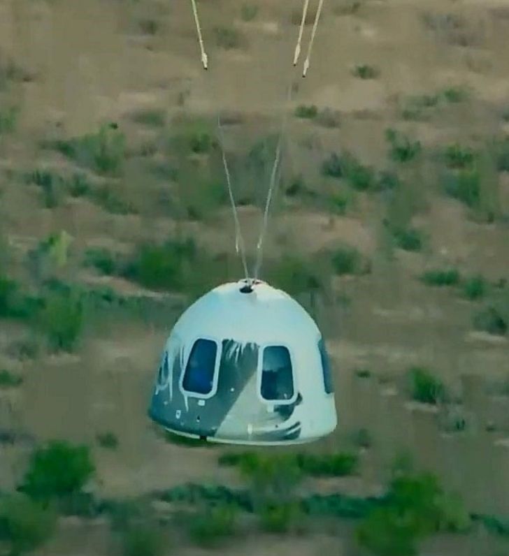 Jeff Bezos and crew landed back on Earth after his space flight Jeff Bezos and crew landed back on Earth after his space flight